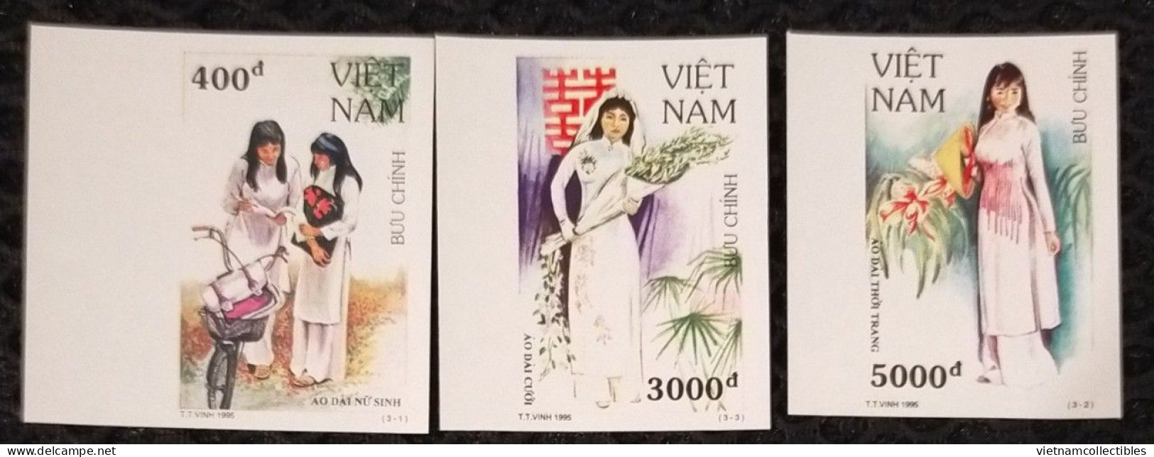 Vietnam Viet Nam MNH Imperf Stamps 1995 : Vietnamese Women&acute;s Costume / Flower / Bike / Bicycle (Ms700) - Viêt-Nam