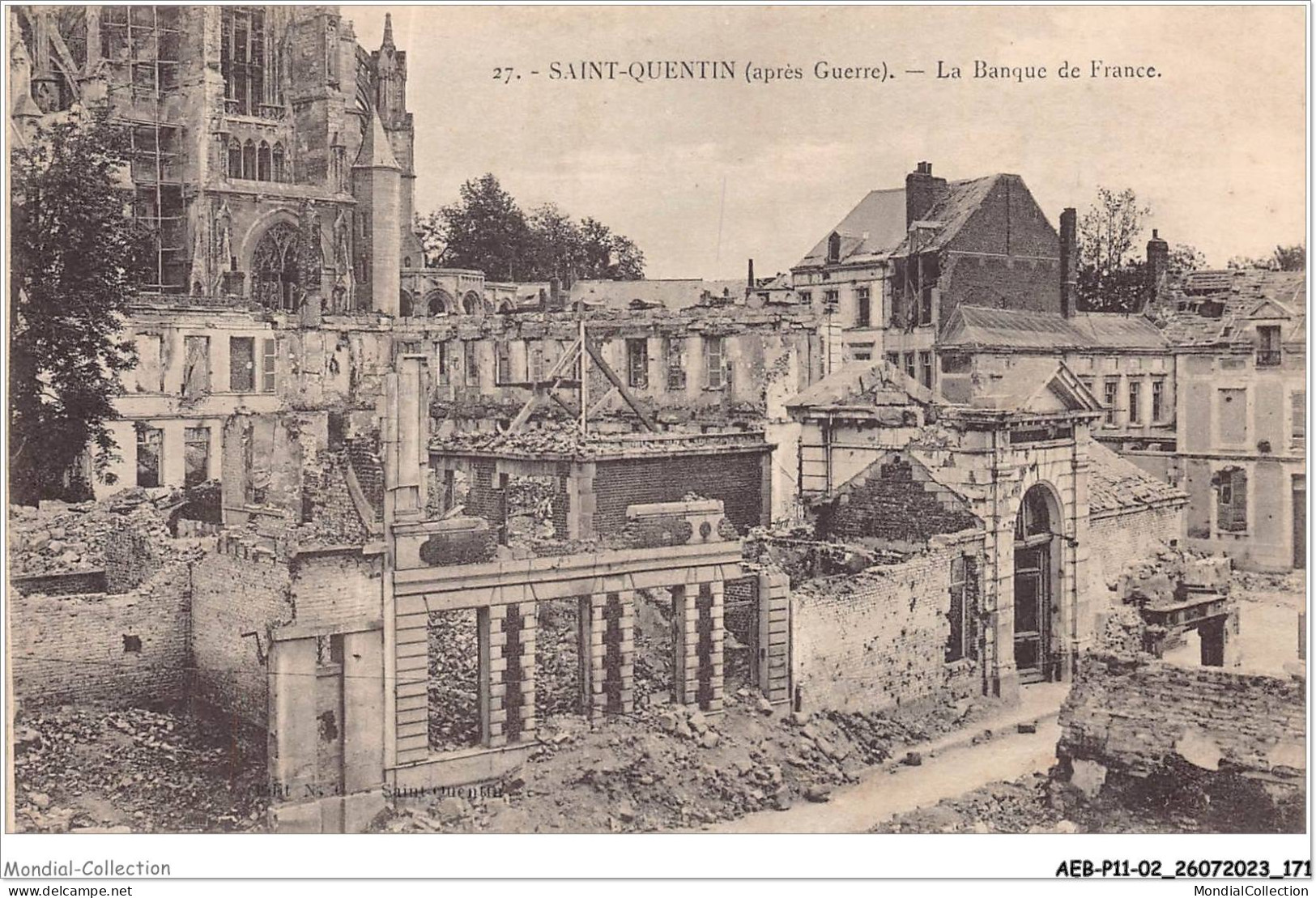 AEBP11-02-1082 - SAINT-QUENTIN - Après Guerre - La Banque De France  - Saint Quentin
