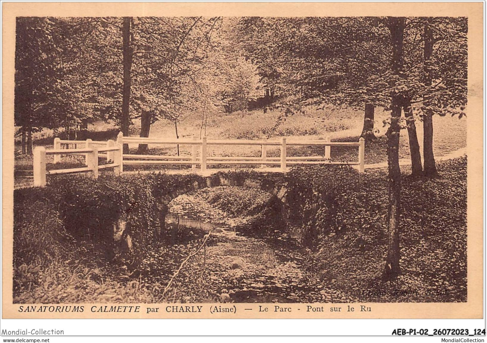 AEBP1-02-0063 - SANATORIUMS CALMETTE Par CHARLY - Le Parc - Pont Sur Le Ru - Chateau Thierry