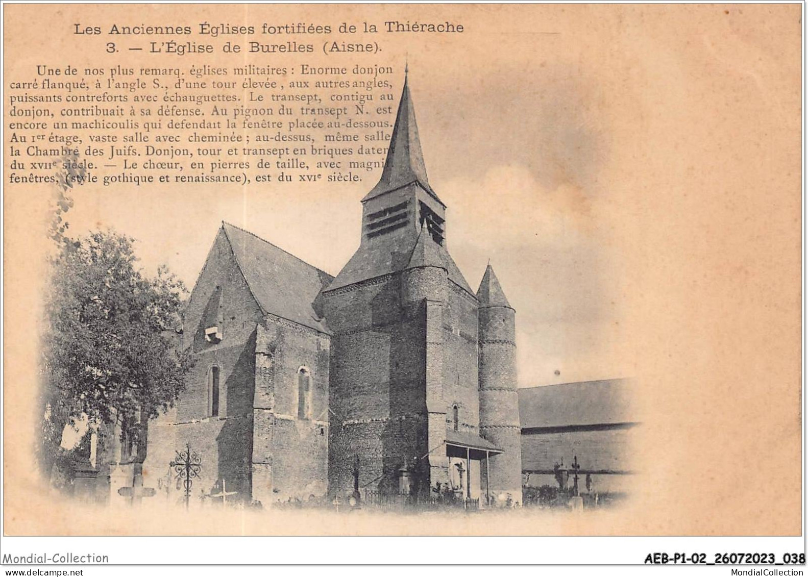 AEBP1-02-0020 - LES ANCIENNES EGLISES FORTIFIEES DE LA THIRACHE - L'Eglise De Burelles - Vervins