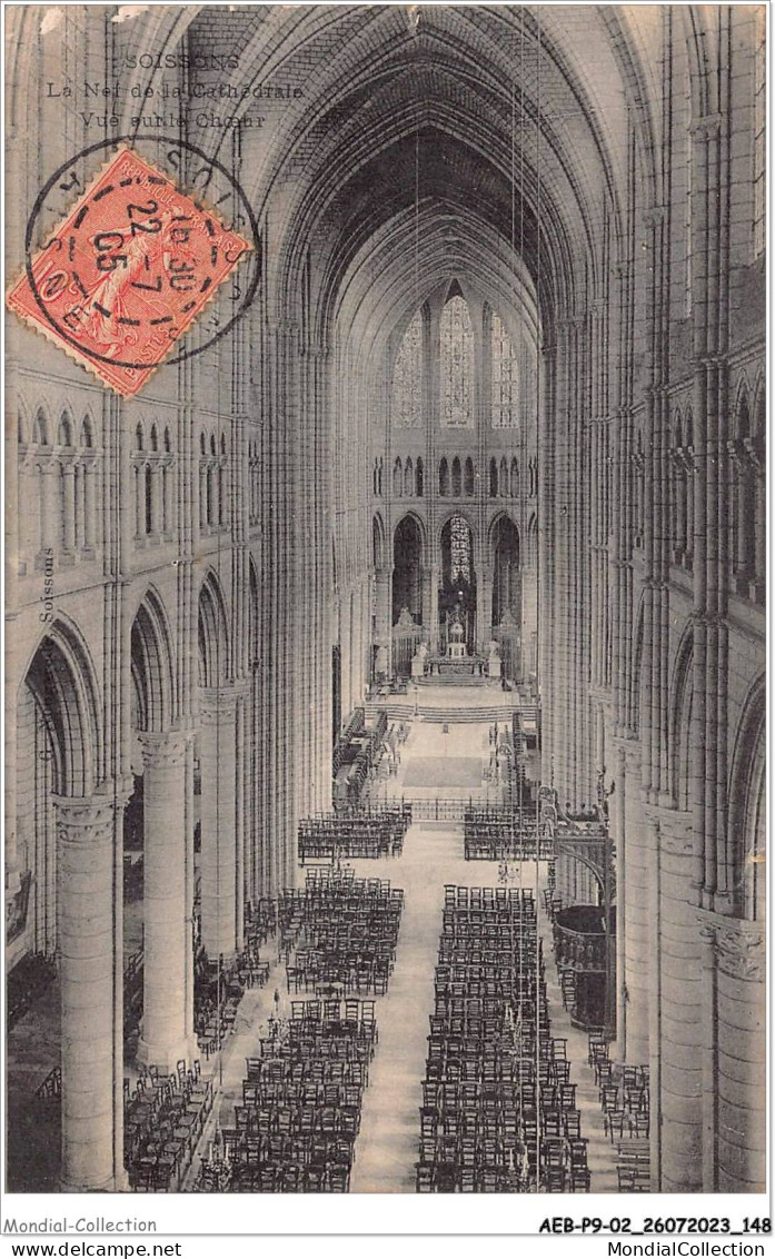 AEBP9-02-0851 - SOISSONS - La Nef De La Cathédrale - Vue Sur Le Choeur - Soissons