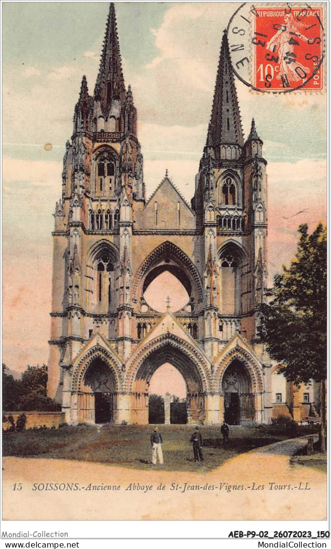 AEBP9-02-0852 - SOISSONS - Ancienne Abbaye De St-Jean-des-Vignes - Les Tours - LL - Soissons