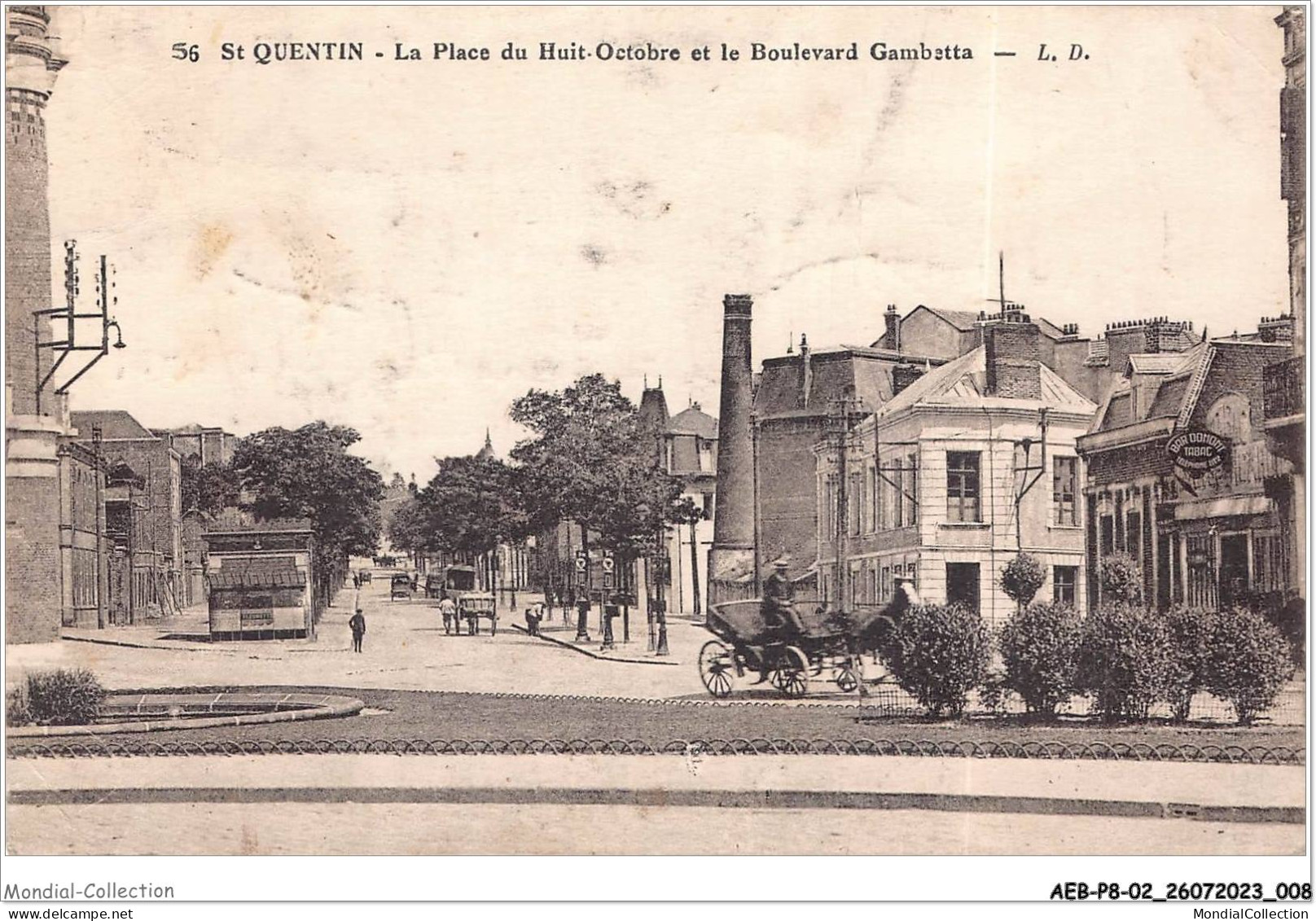 AEBP8-02-0687 - St QUENTIN - La Place Du Huit-Octobre Et Le Boulevard Gambatta  - Saint Quentin