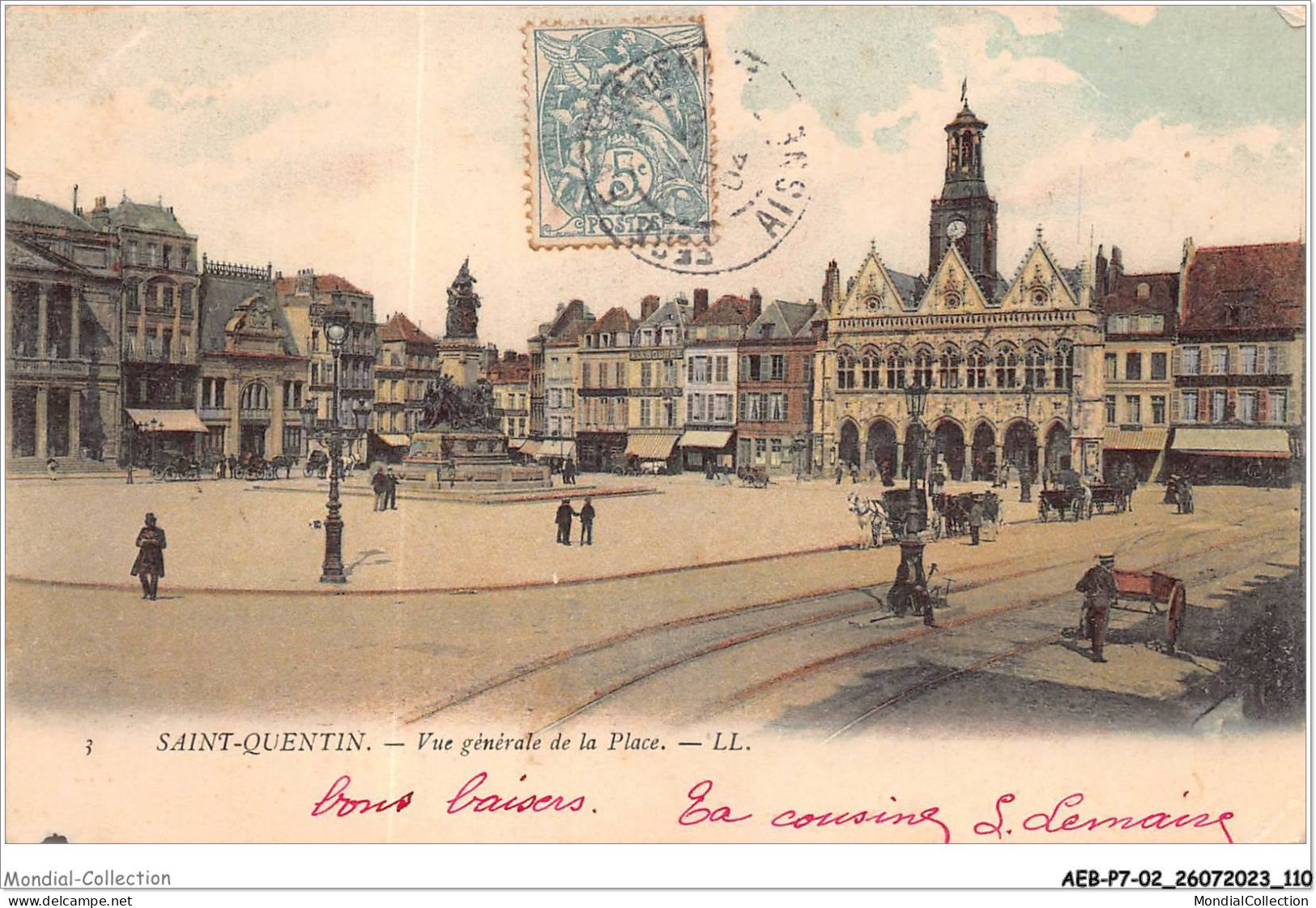 AEBP7-02-0639 - SAINT-QUENTIN - Vue Générale De La Place  - Saint Quentin