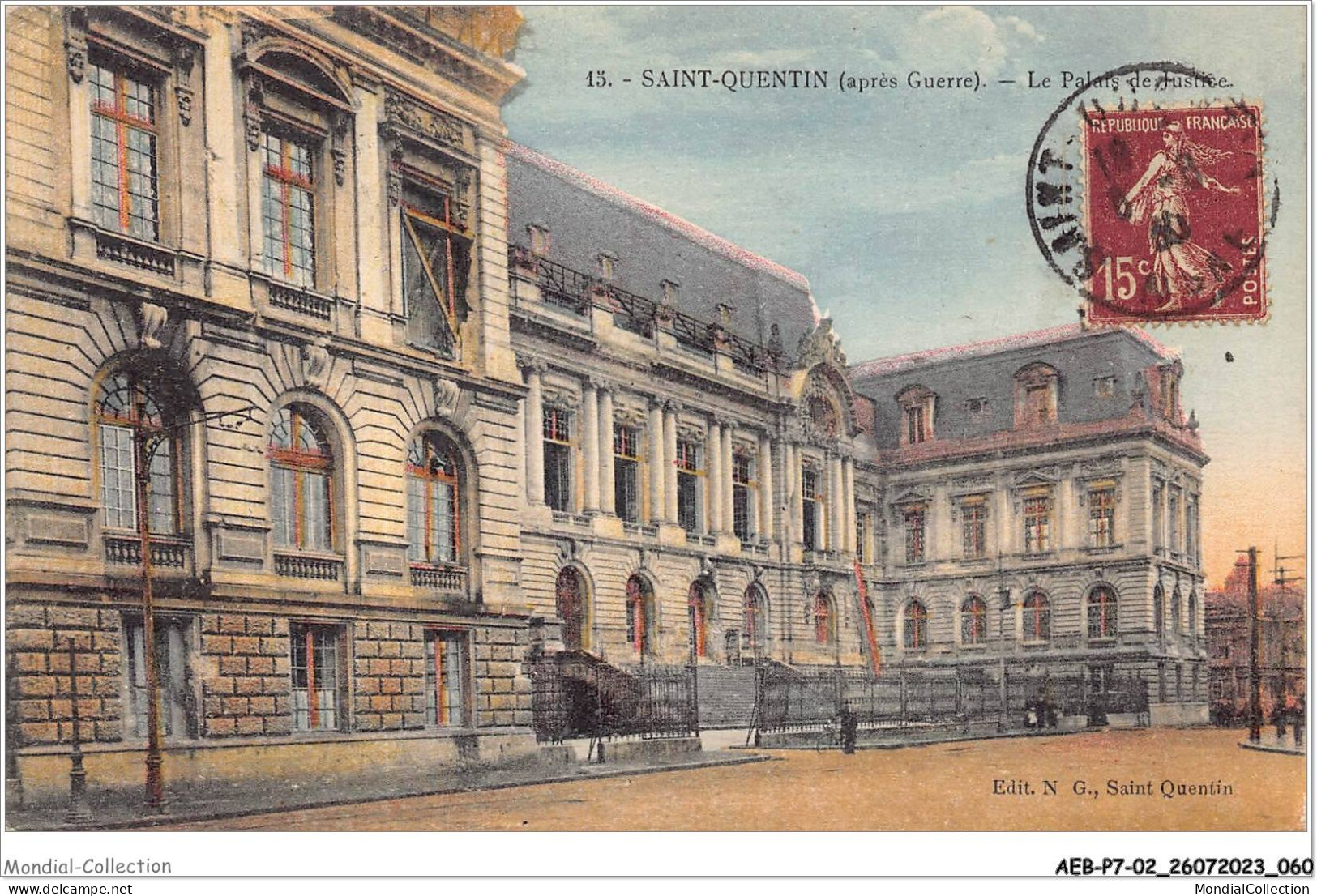AEBP7-02-0614 - SAINT-QUENTIN - Après Guerre - Le Palais De Justice  - Saint Quentin