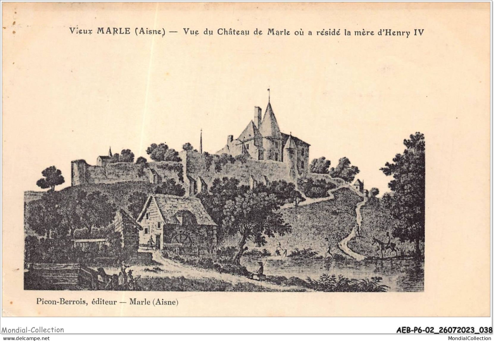 AEBP6-02-0505 - Vieux MARLE - Vue Du Château De Marle Où A Résidé La Mère D'Henry IV - Sonstige & Ohne Zuordnung