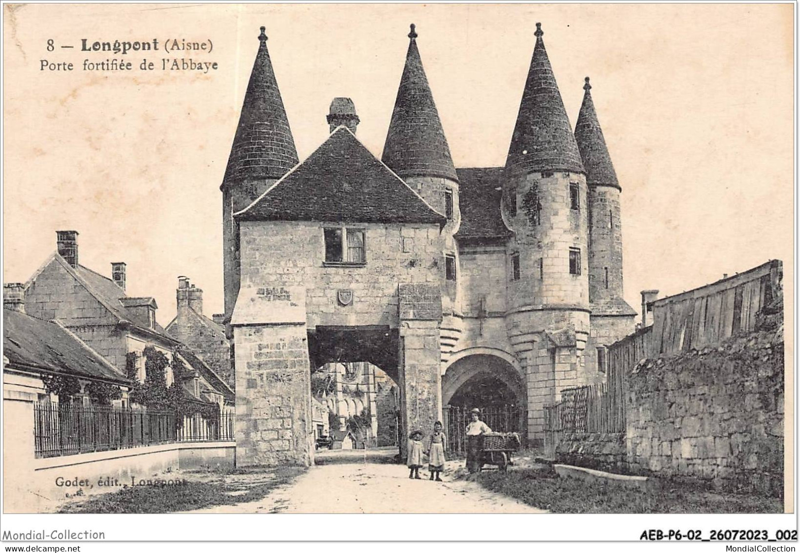 AEBP6-02-0487 - LONGPONT - Porte Fortifiée De L'Abbaye  - Otros & Sin Clasificación