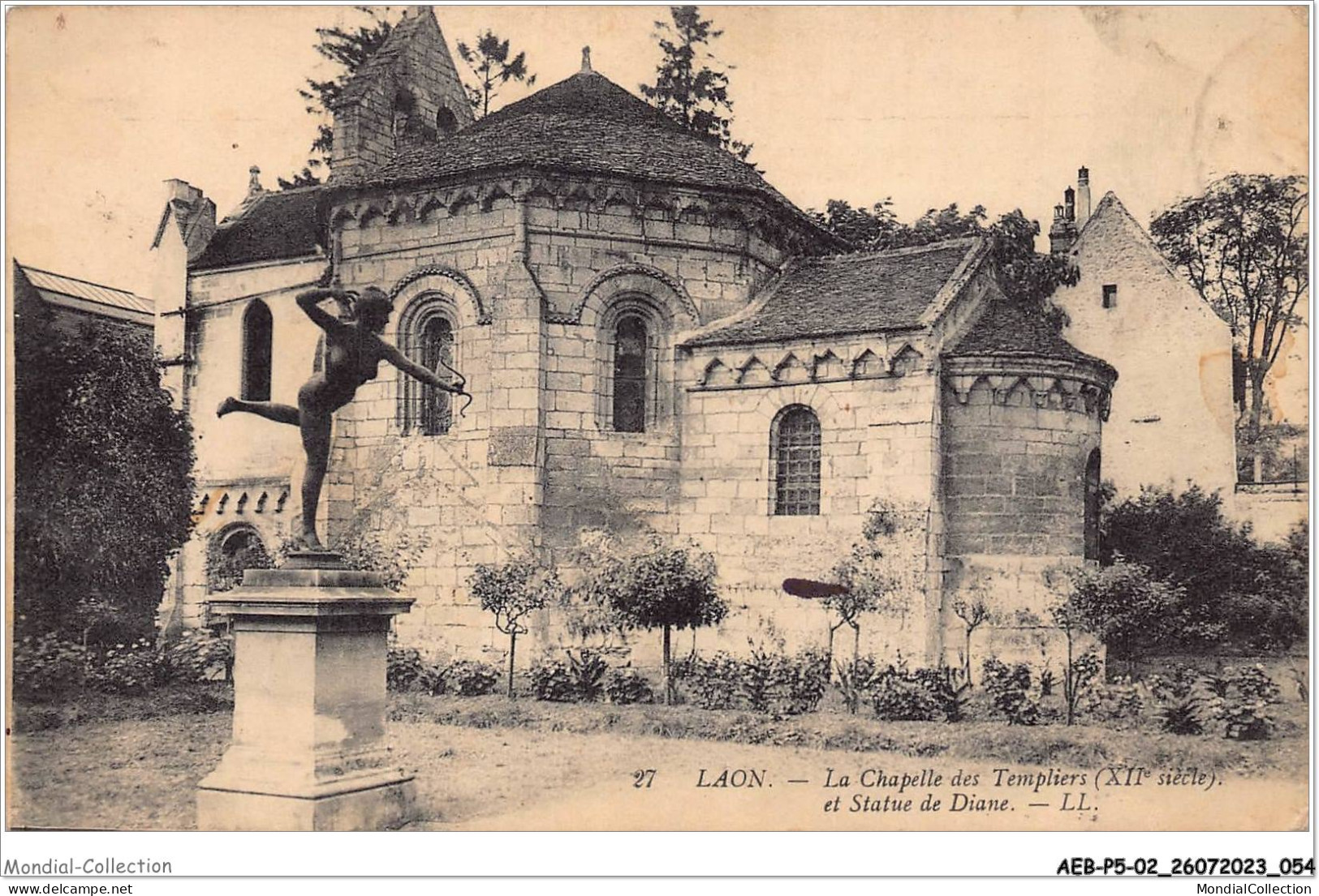 AEBP5-02-0415 - LAON - La Chapelle Des Templiers - XIIe Siècle Et Statue De Diane   - Laon