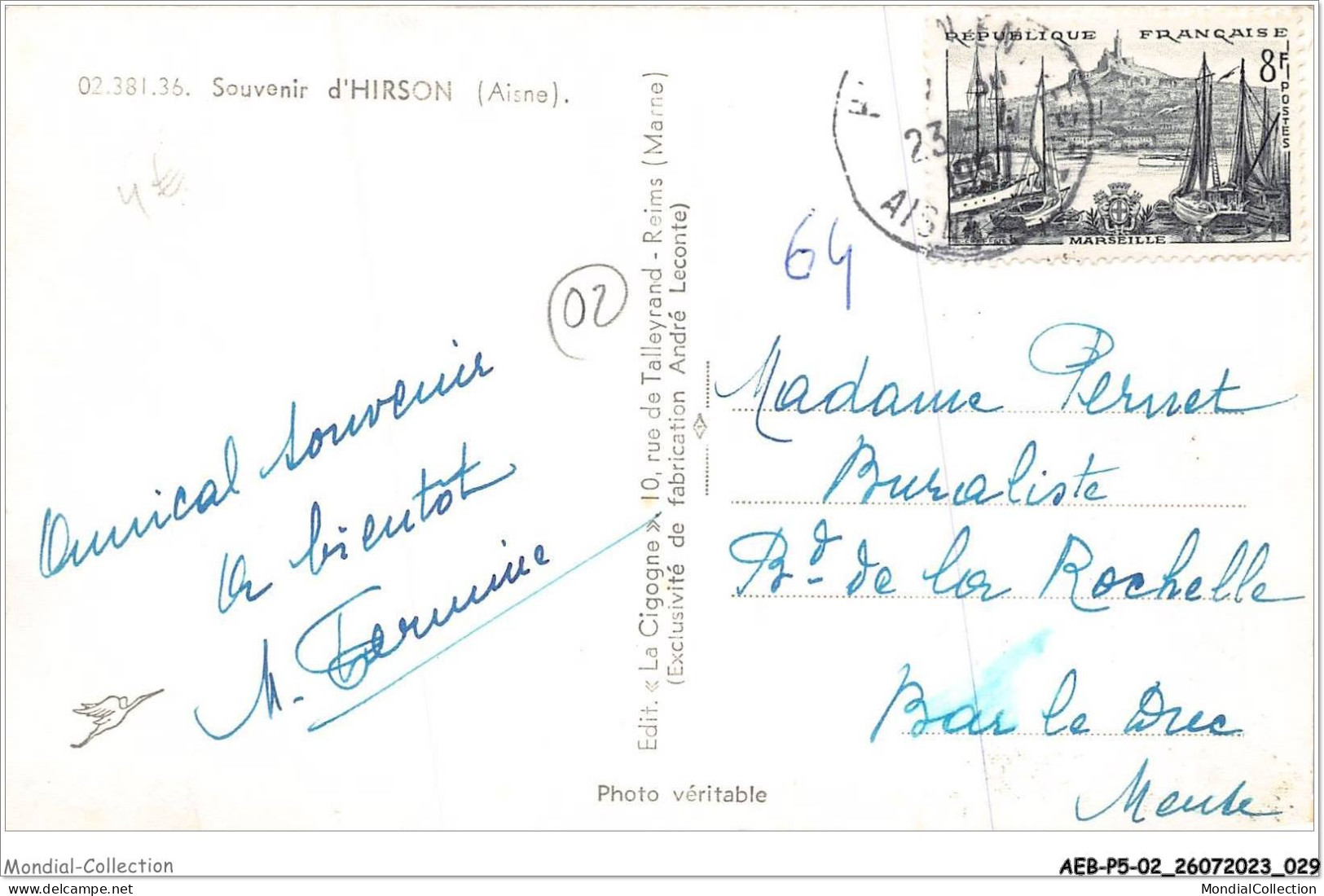 AEBP5-02-0402 - SOUVENIR D'HIRSON   - Hirson