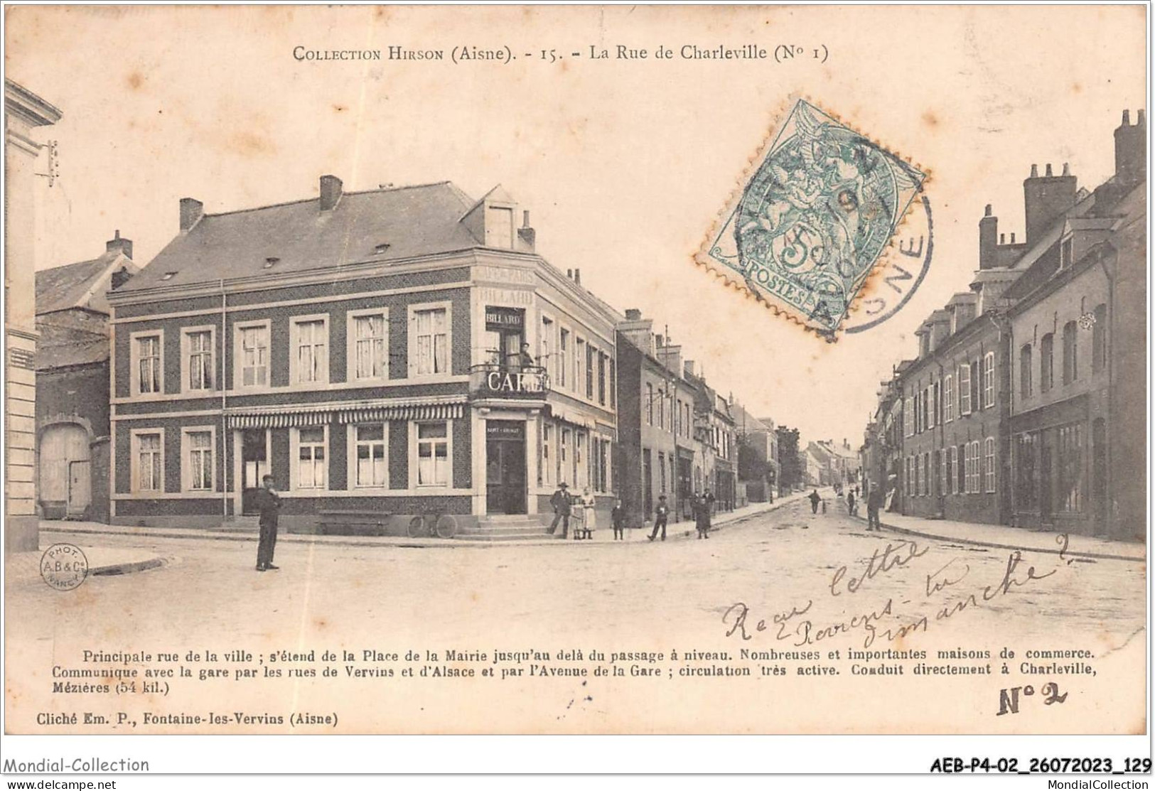 AEBP4-02-0352 - COLLECTION HIRSON - La Rue De Charleville  - Hirson