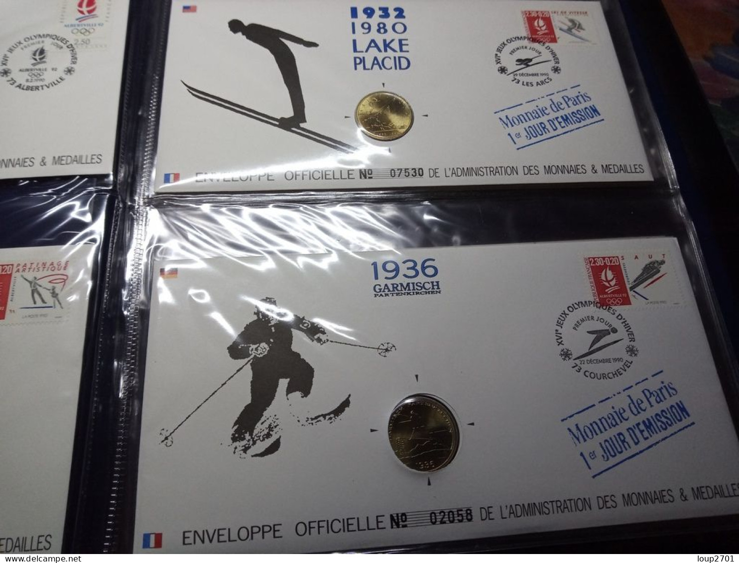 DM973 LIVRET OFFICIEL ALBERTVILLE 1992 12 FDC ET 12 MONNAIES COTE++ DEPART 10€ - Collections (with Albums)