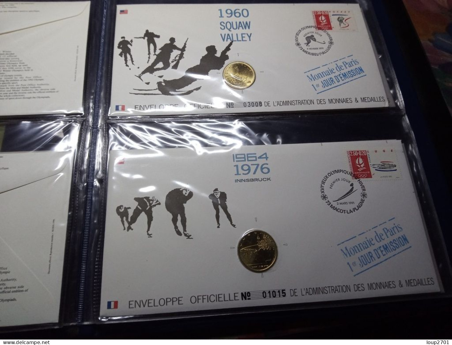 DM973 LIVRET OFFICIEL ALBERTVILLE 1992 12 FDC ET 12 MONNAIES COTE++ DEPART 10€ - Collections (en Albums)