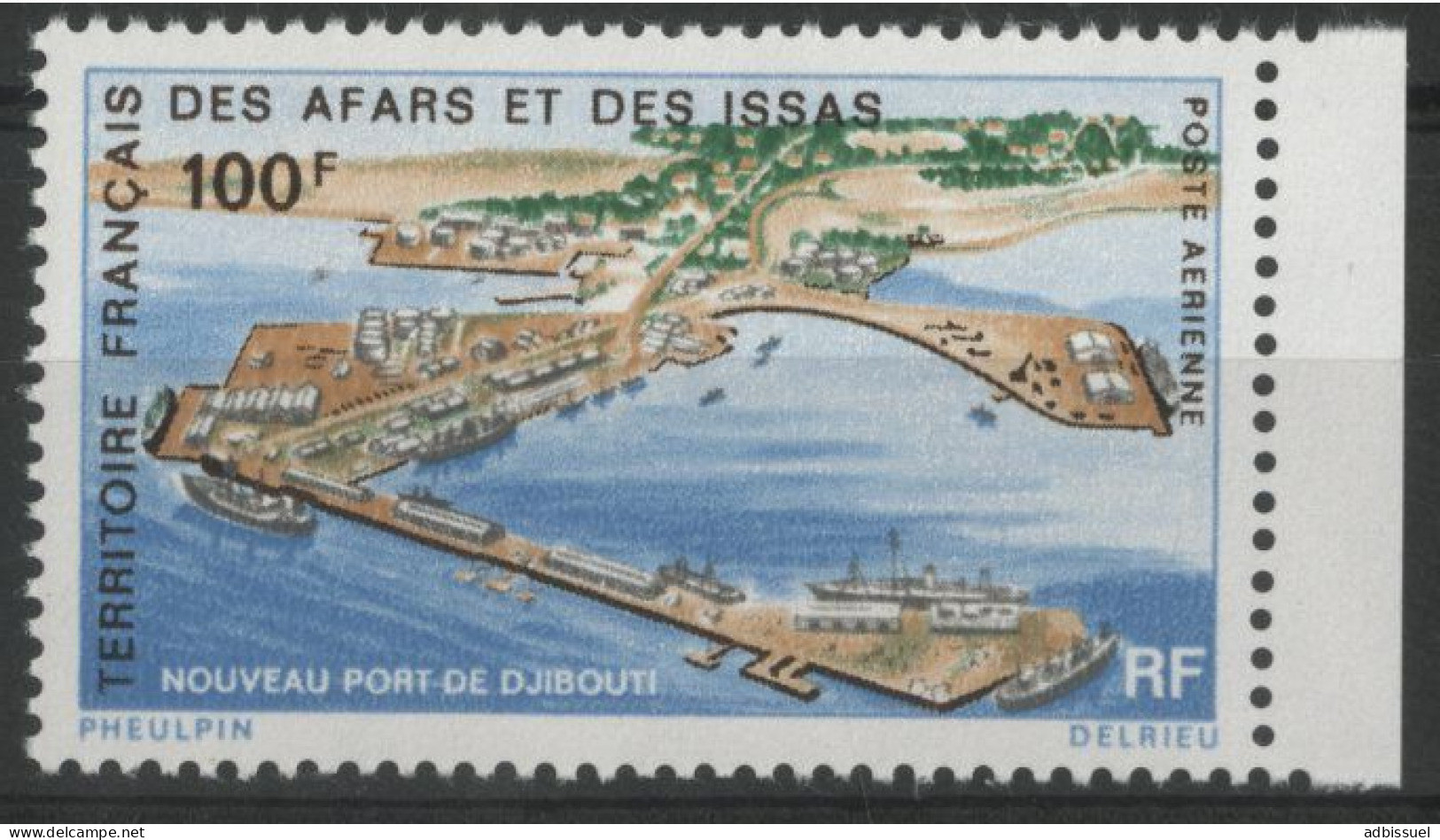 AFARS Et ISSAS POSTE AERIENNE PA N° 67 Neuf ** (MNH) "Port De Djibouti" Qualité TB. - Unused Stamps