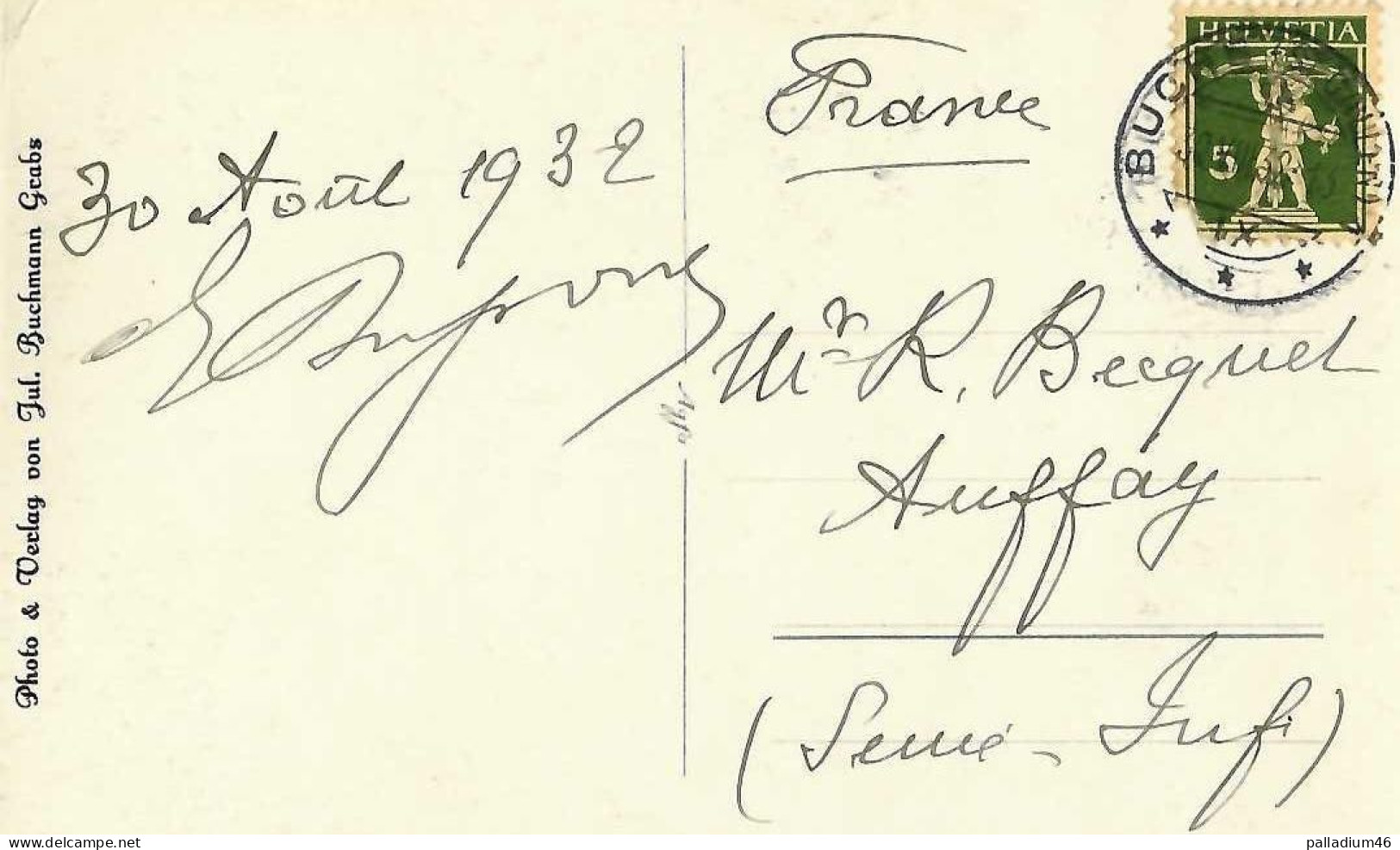 SG BUCHS - SCHLOSS Werdenberg - SIEHE SCAN  ** RARE ** 30.08.1932 - Jul. Buchmann Grabs - - Buchs