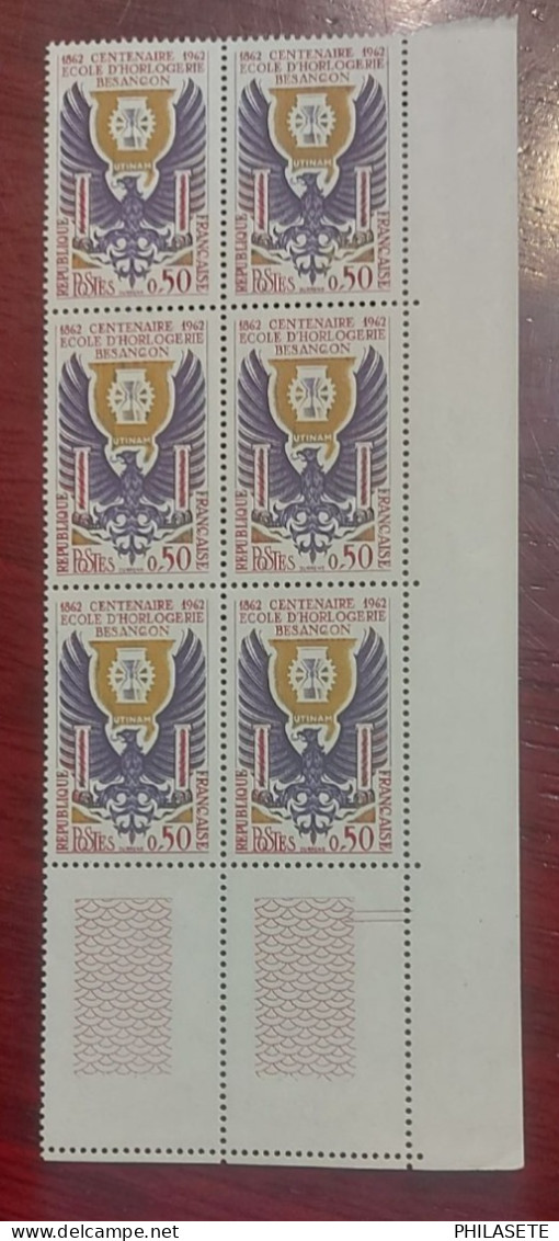 France  Bloc De 6 Timbres Neuf** N° YT 1342 école D'horlogerie - Neufs