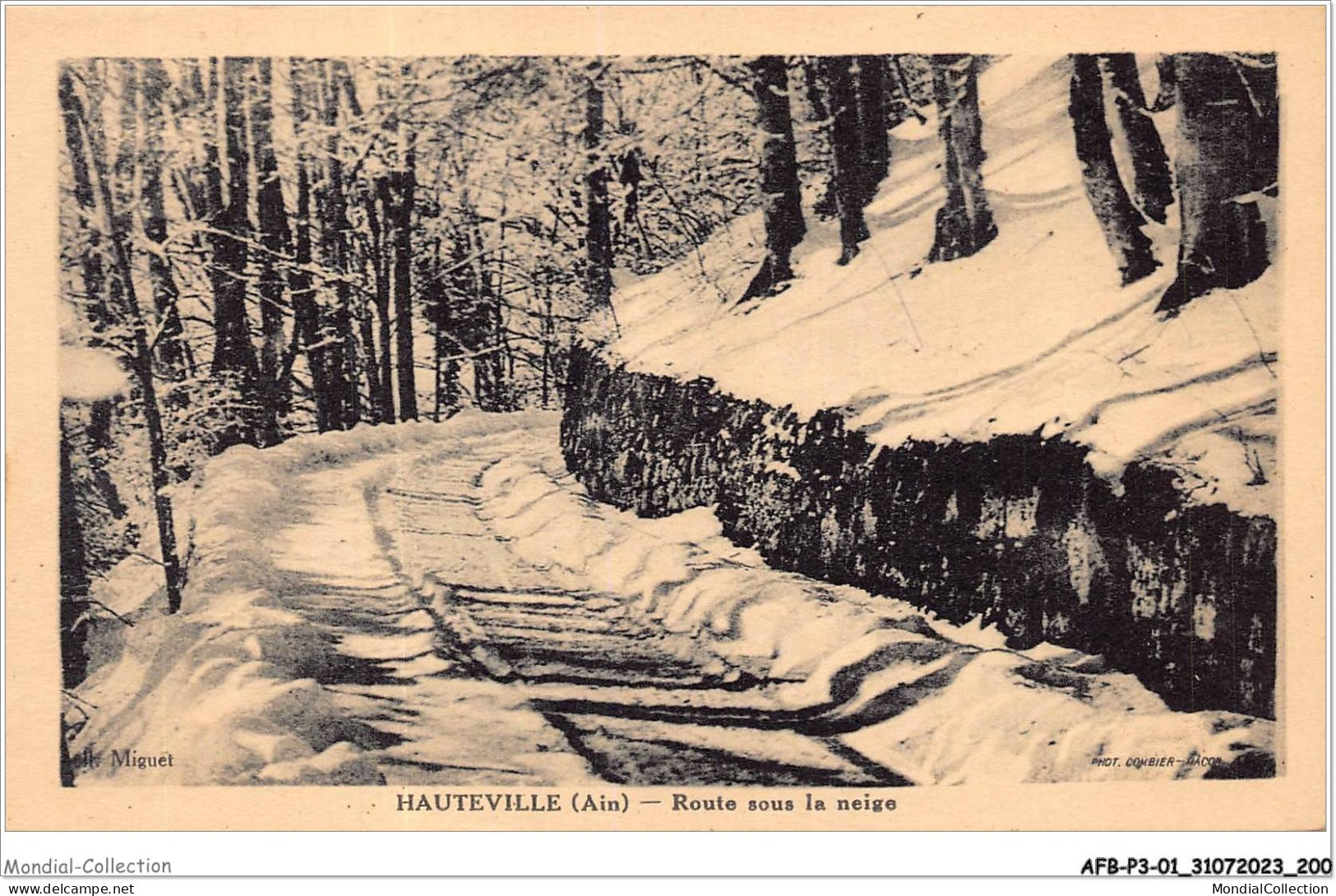 AFBP3-01-0322 - HAUTEVILLE - Route Sous Neige - Hauteville-Lompnes