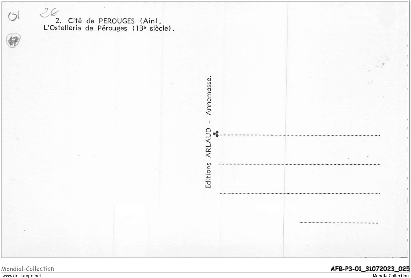 AFBP3-01-0235 - PEROUGES - L'ostellerie De Pérouges  - Pérouges