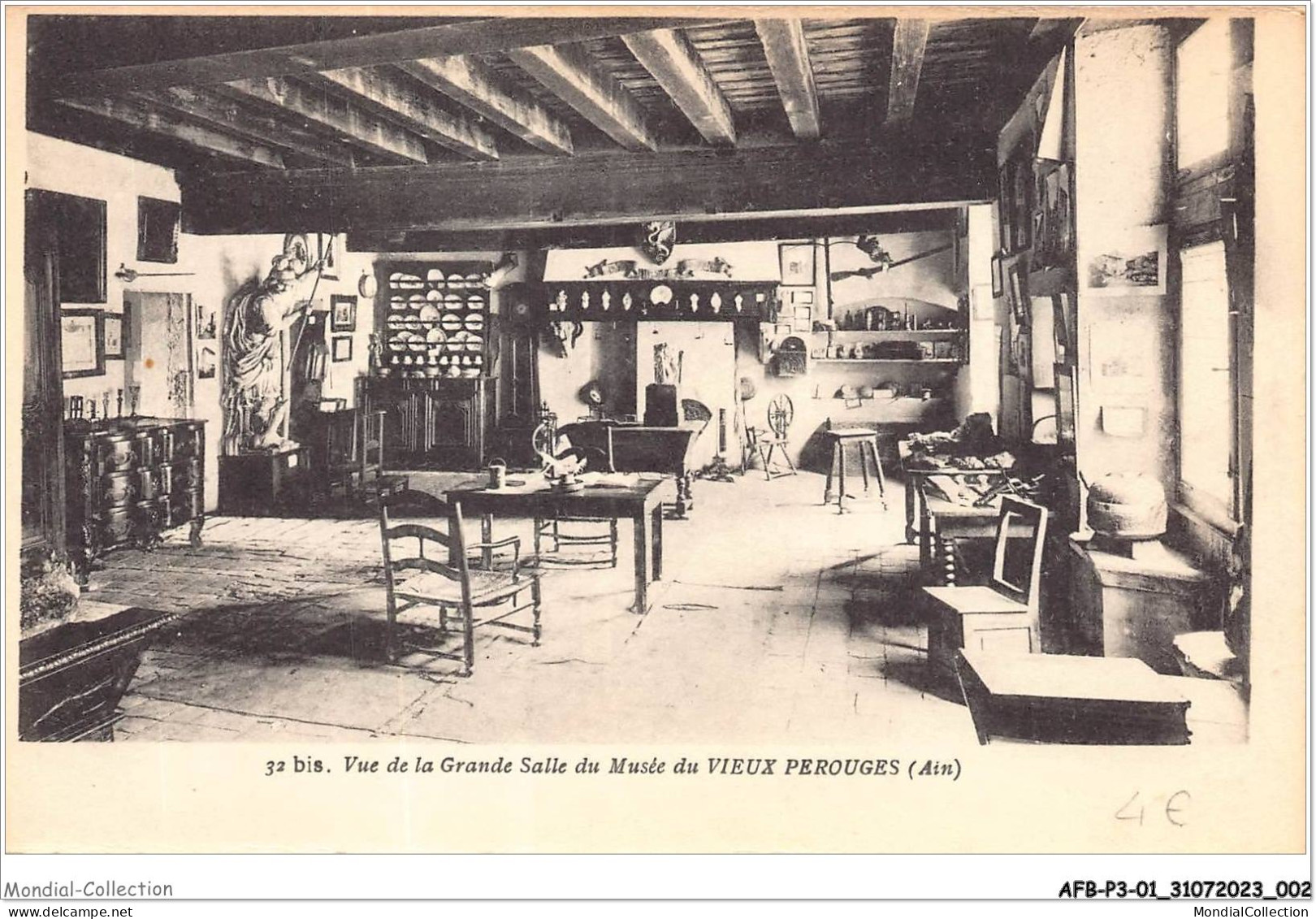 AFBP3-01-0224 - PEROUGES -  Vue Sur La Grande Salle Du Mussée - Pérouges