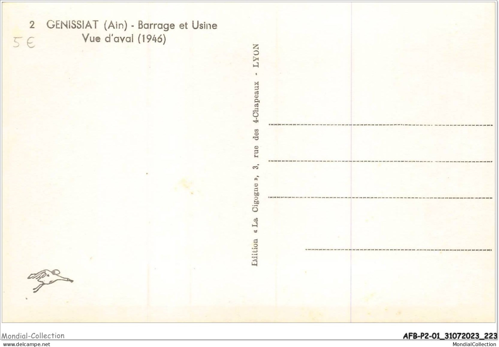 AFBP2-01-0219 - GENISSIAT - Barrage Usine Vue D'aval - Génissiat