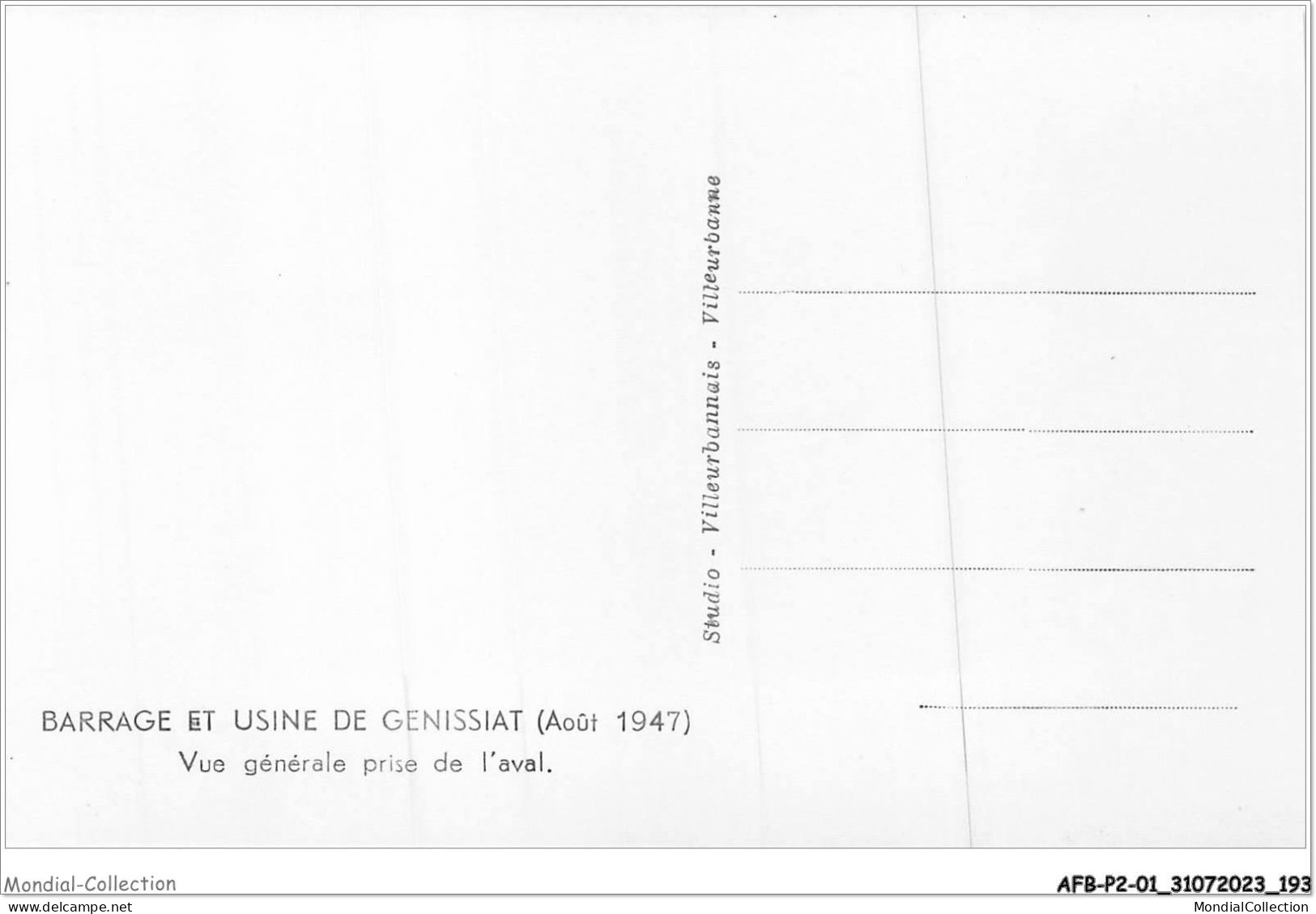 AFBP2-01-0204 - GENISSIAT -  Vue Générale Prise De L'aval - Génissiat