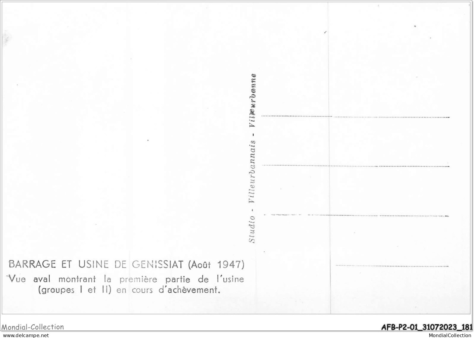 AFBP2-01-0198 - GENISSIAT - Vue Aval Montrant La Premiêre Partie De L'usine - Génissiat