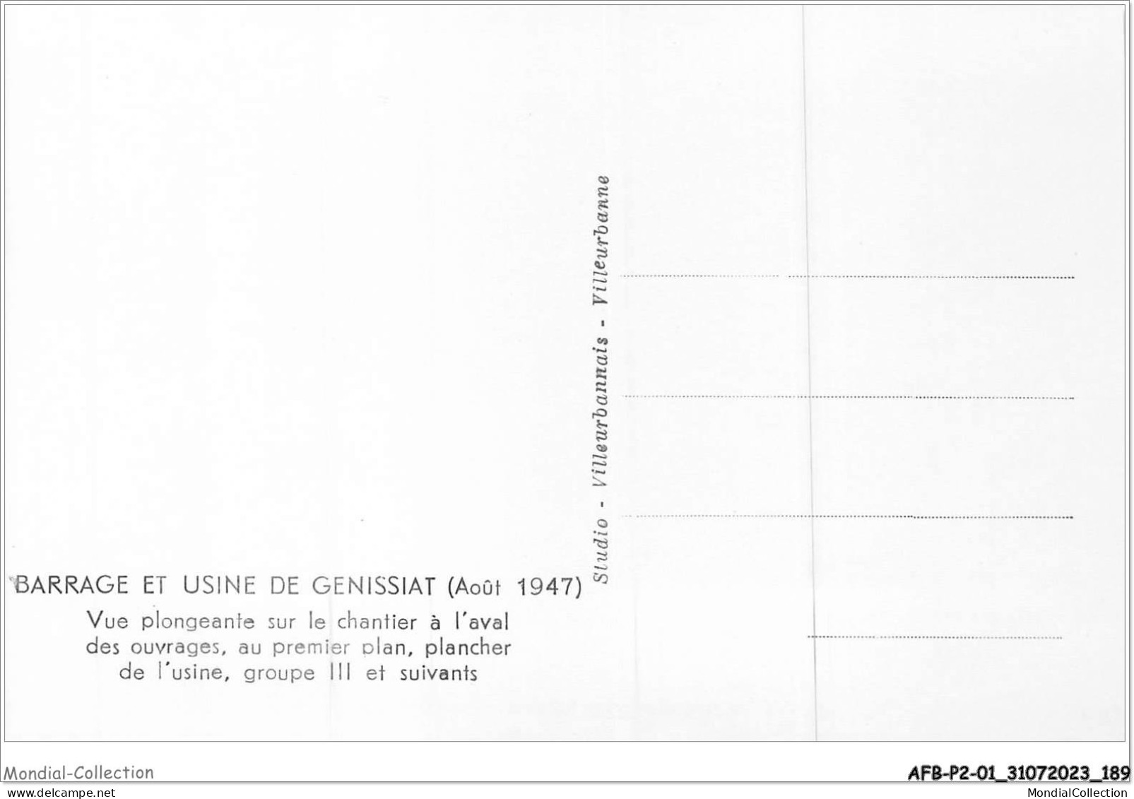 AFBP2-01-0202 - GENISSIAT -  Vue Plongeante Sur Le Chantier à L'aval Des Ouvrages - Génissiat