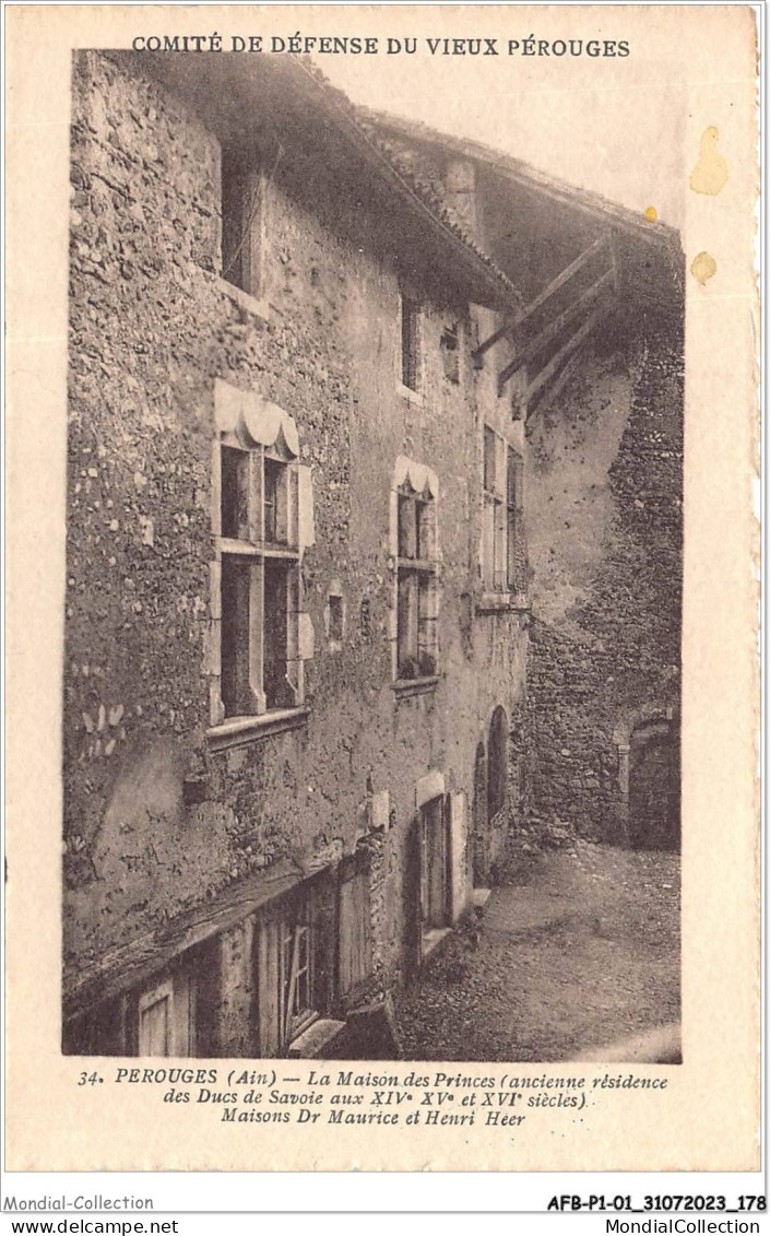 AFBP1-01-0090 - PEROUGES -  La Maison Des Princes - Ancienne Residence Des Ducs De Savoie  - Pérouges