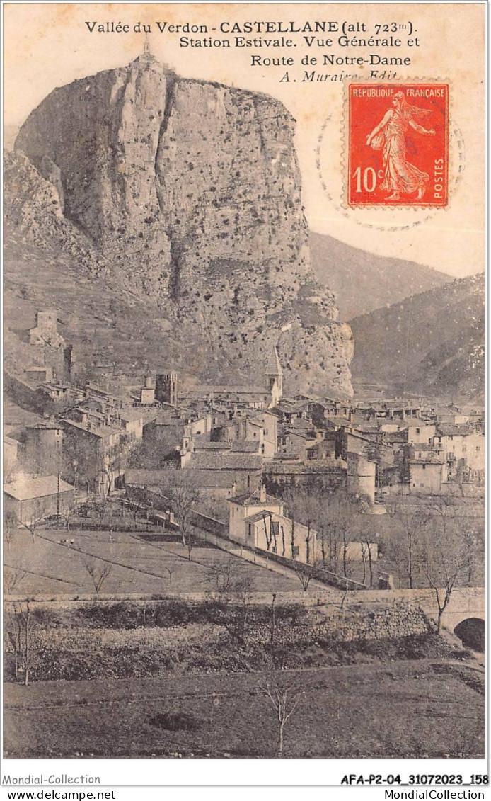 AFAP2-04-0167 - Vallée Du Verdon - CASTELLANE - Station Estivale - Vue Générale Et Route De Notre-dame - Castellane