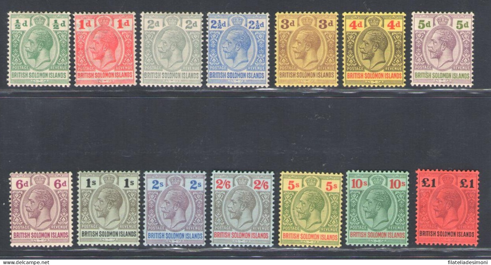 1914-23 British Solomon Islands - Stanley Gibbons N. 22/38 - MH* - Sonstige & Ohne Zuordnung