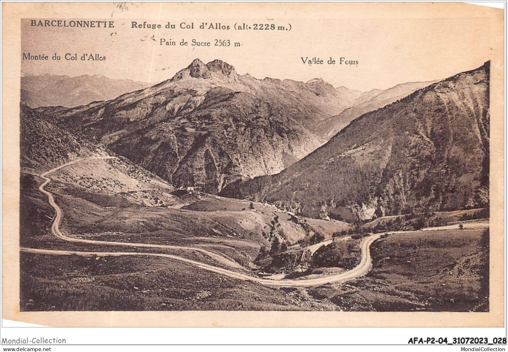 AFAP2-04-0102 - BARCELONNETTE - Refuge Du Col D'allos - Montée Du Col D'allos - Pain De Sucre - Vallée De Fours - Barcelonnetta