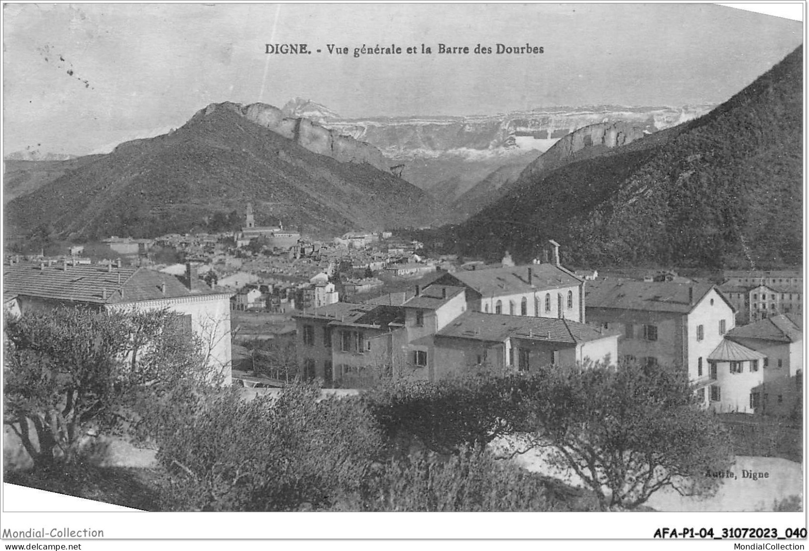 AFAP1-04-0021 - DIGNE - Vue Générale Et La Barre Des Dourbes - Digne