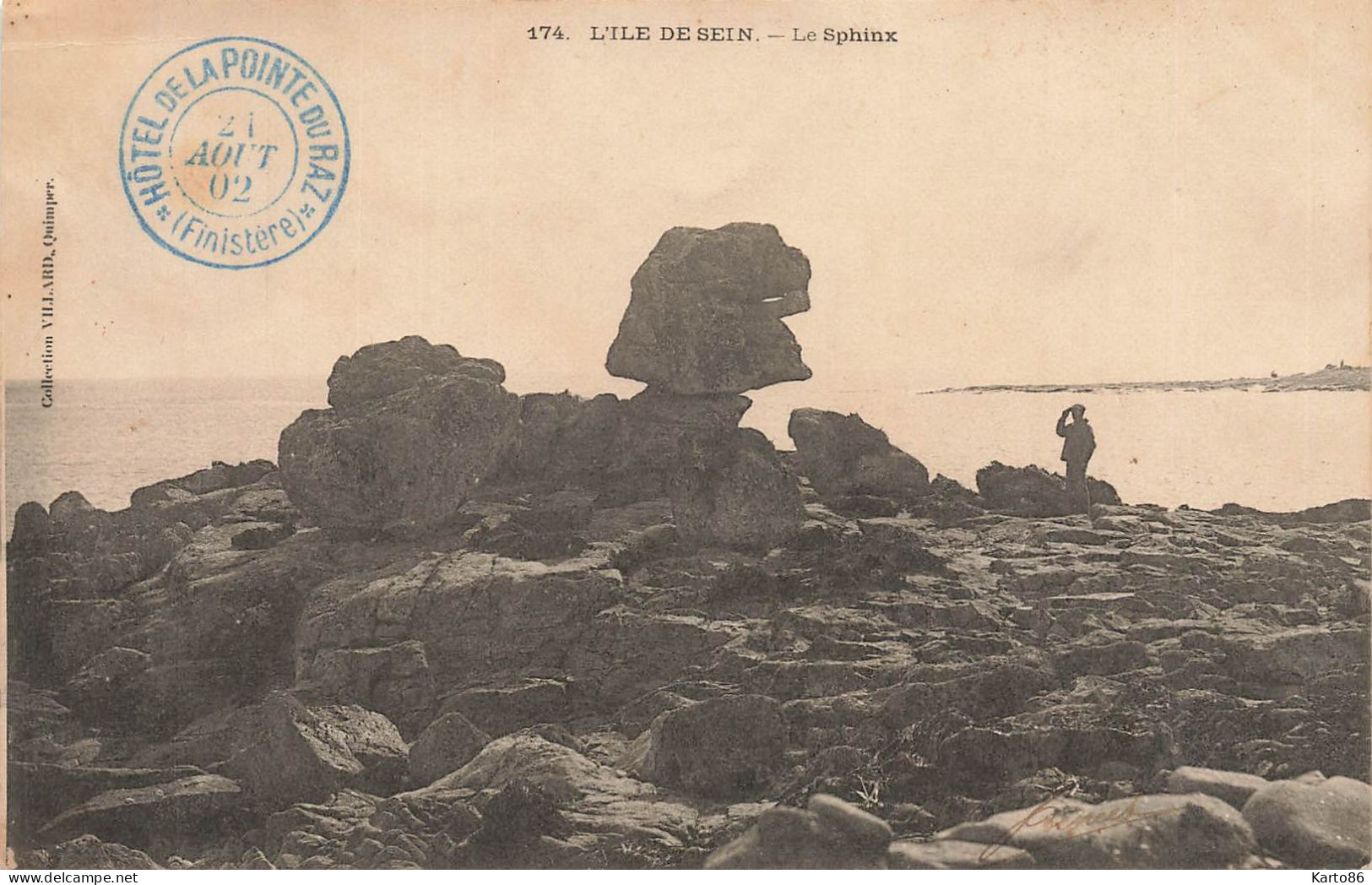 Ile De Sein * Le Sphinx * Villageois * Cachet Hôtel De La Pointe Du Raz 1902 - Ile De Sein