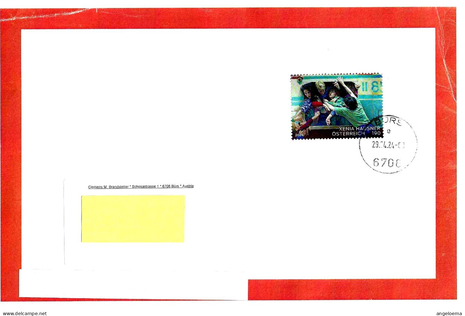 AUSTRIA OSTERREICH - 2024 Lettera Per L'Italia Con Francobollo Singolo 2024 Xenia Hausner - 17311 - Brieven En Documenten