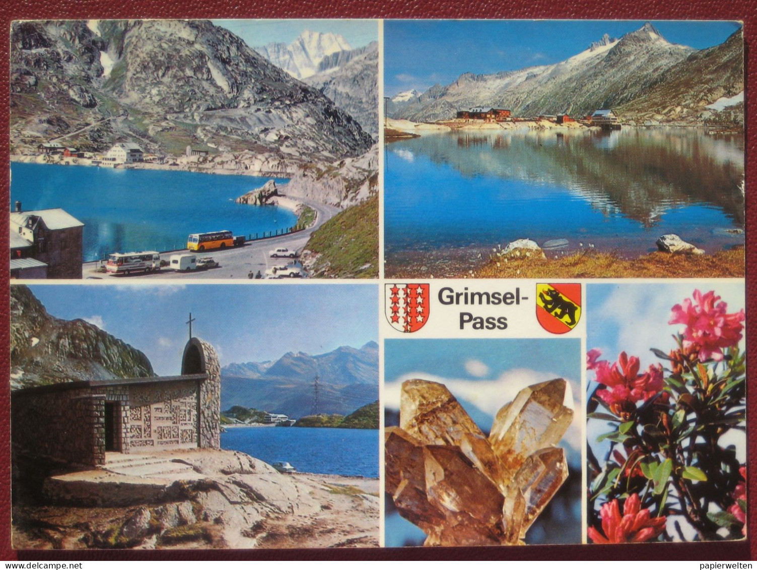 Obergoms (VS) - Mehrbildkarte "Grimsel-Pass 2172m" / Autobus - Obergoms