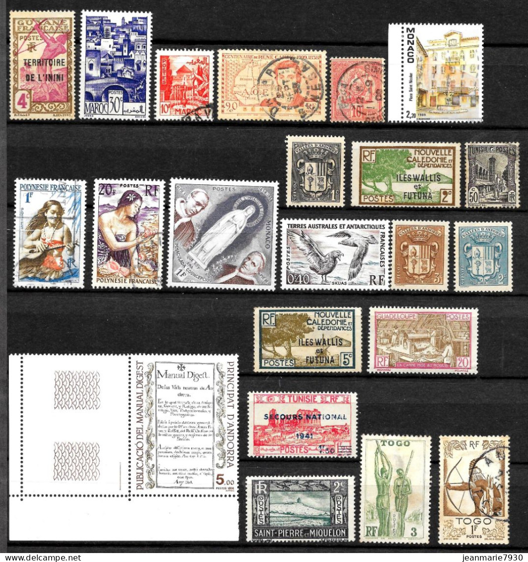 Z258 - LOT DE TIMBRES OBLITERES - COTE = 42.00 € - Collezioni