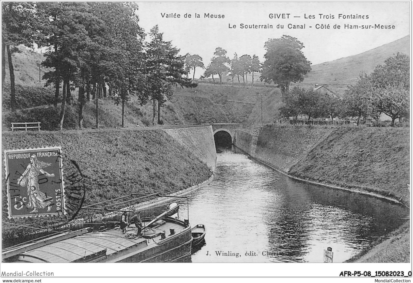 AFRP5-08-0336 - Vallée De La Meuse - GIVET - Les Trois Fontaines - Le Souterrain Du Canal - Côté De Ham-sur-meuse - Givet