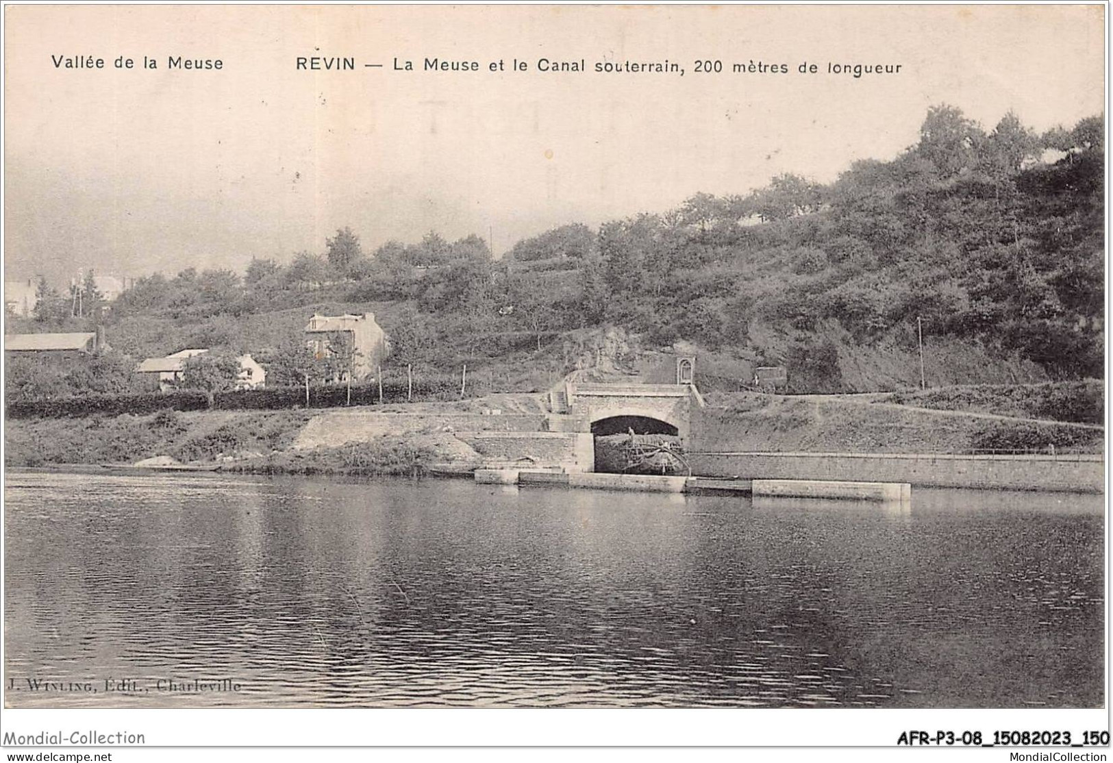AFRP3-08-0228 - Vallée De La Meuse - REVIN - La Meuse Et Le Canal Souterrain - 200 Mètres De Longueur - Revin