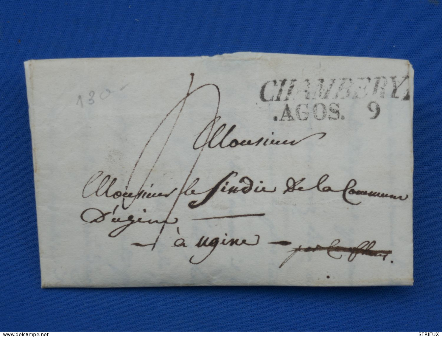 DP2 ETAT SARDE FRANCE  LETTRE  .1845  CHAMBERY A UGINE   ++AFF. INTERESSANT++ - Sardinia