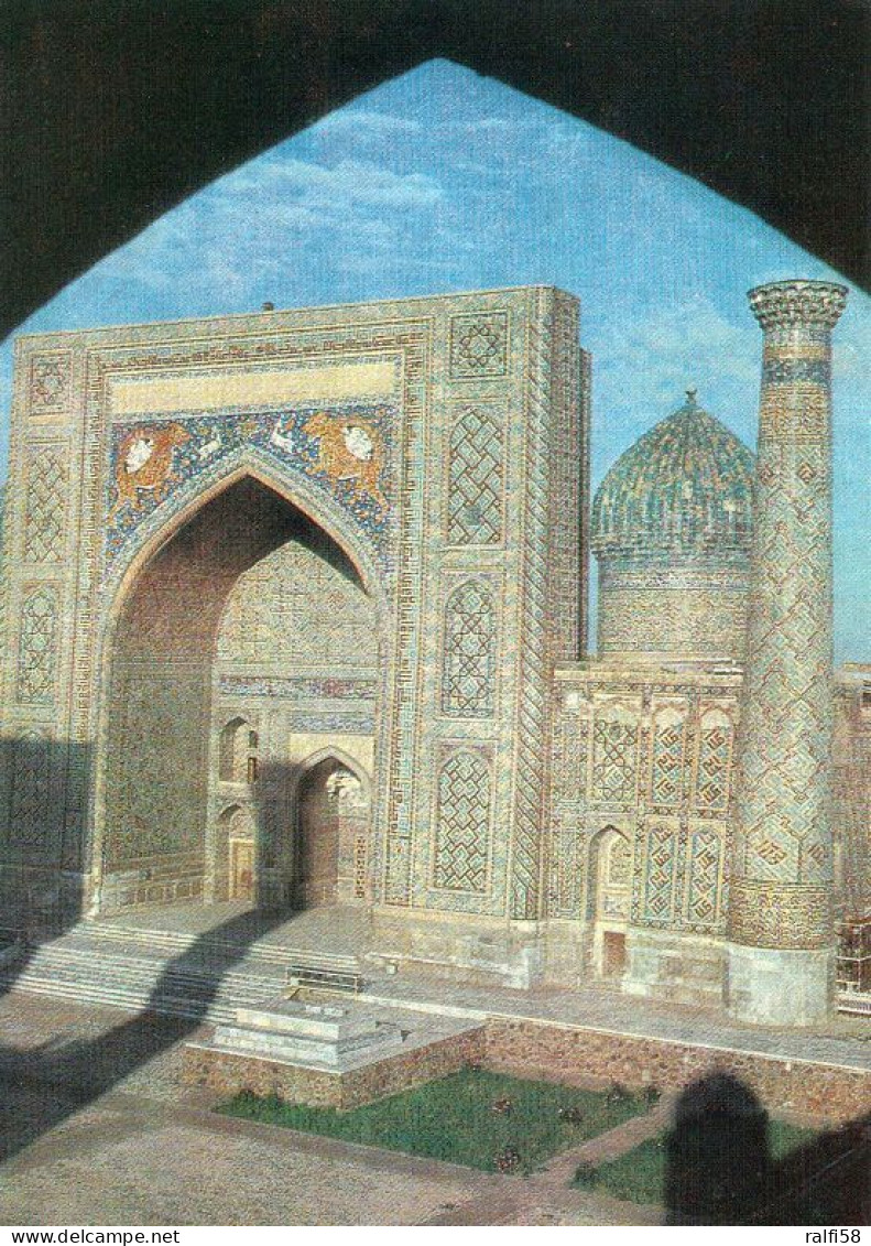 2 AK Usbekistan * Registan Platz In Samarkand Mit Der Sher-Dor-Madrasa (eine Islamische Schule) - Seit 2001 UNESCO Erbe - Usbekistan