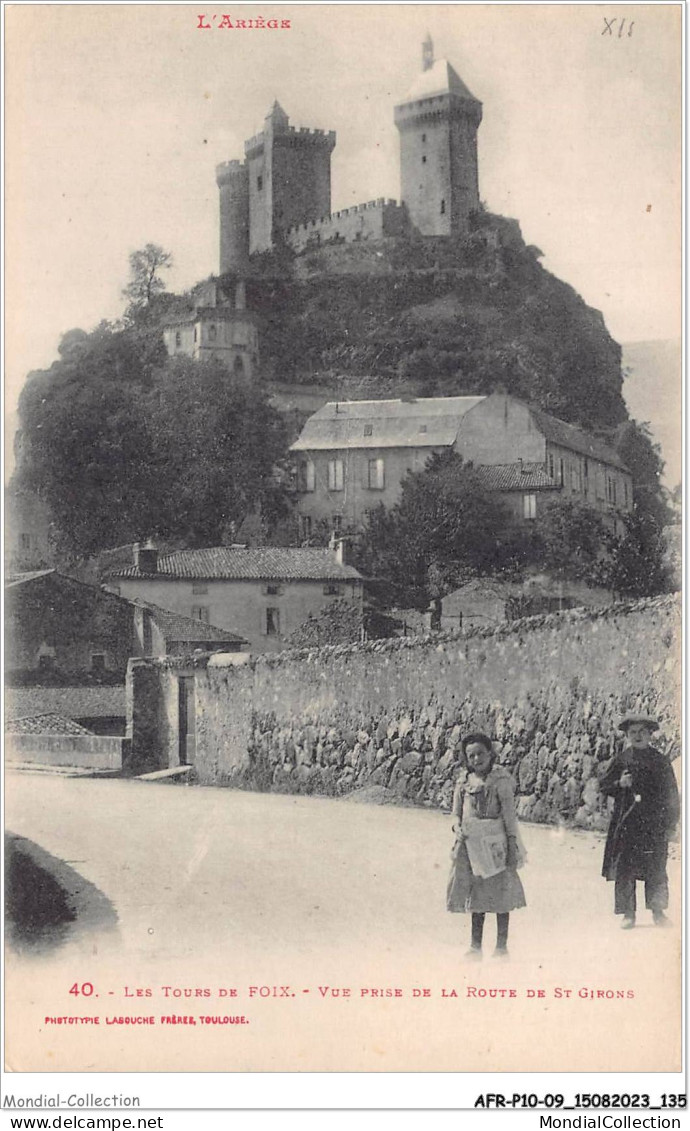 AFRP10-09-0955 - Les Tours De FOIX - Vue Prise De La Route De St-girons - Foix