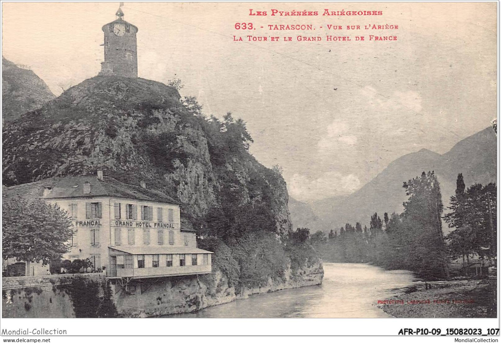 AFRP10-09-0941 - TARASCON - Vue Sur L'ariège - La Tour Et Le Grand Hôtel De France - Foix