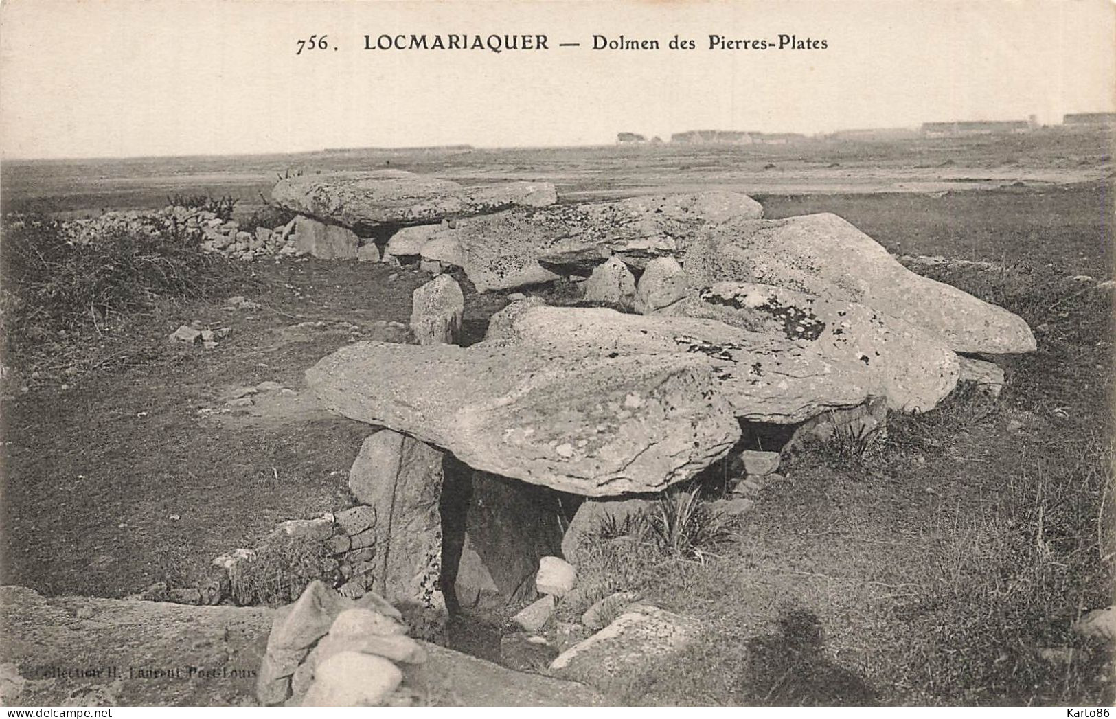 Locmariaquer * Dolmen Des Pierres Plates * éditeur H. Laurent N°756 - Locmariaquer