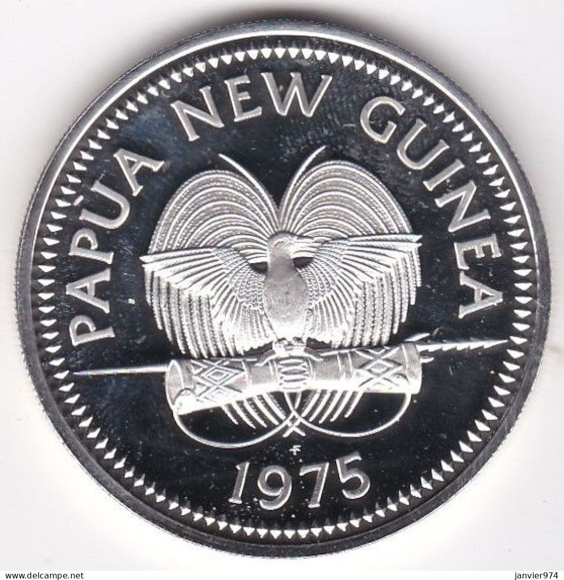 Papua New Guinea, 10 Kina 1975 Proof, Oiseau Du Paradis‎, En Argent, KM# 8a, FDC - Papouasie-Nouvelle-Guinée