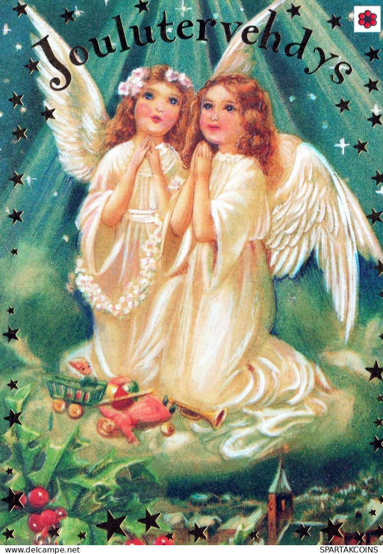 ENGEL WEIHNACHTSFERIEN Feiern & Feste Vintage Ansichtskarte Postkarte CPSM #PAH887.A - Anges