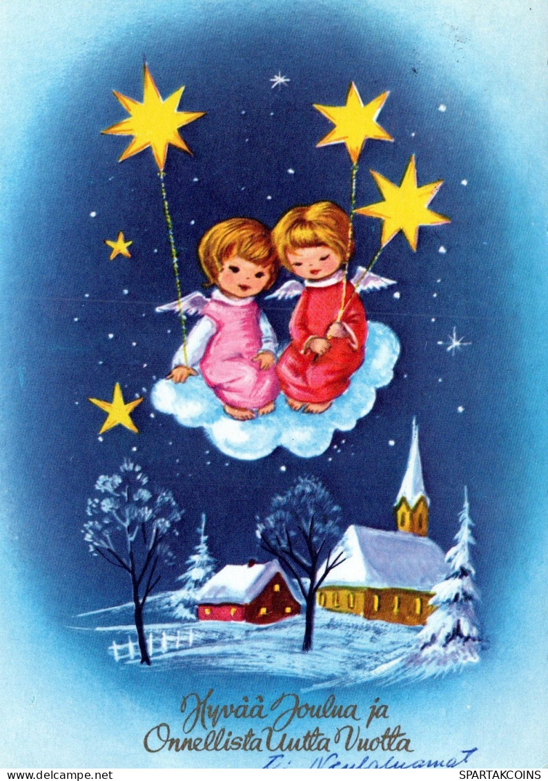 ANGEL CHRISTMAS Holidays Vintage Postcard CPSM #PAH638.A - Anges
