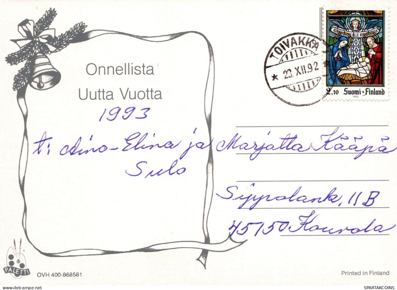 ÁNGEL NAVIDAD Vintage Tarjeta Postal CPSM #PAH328.A - Anges