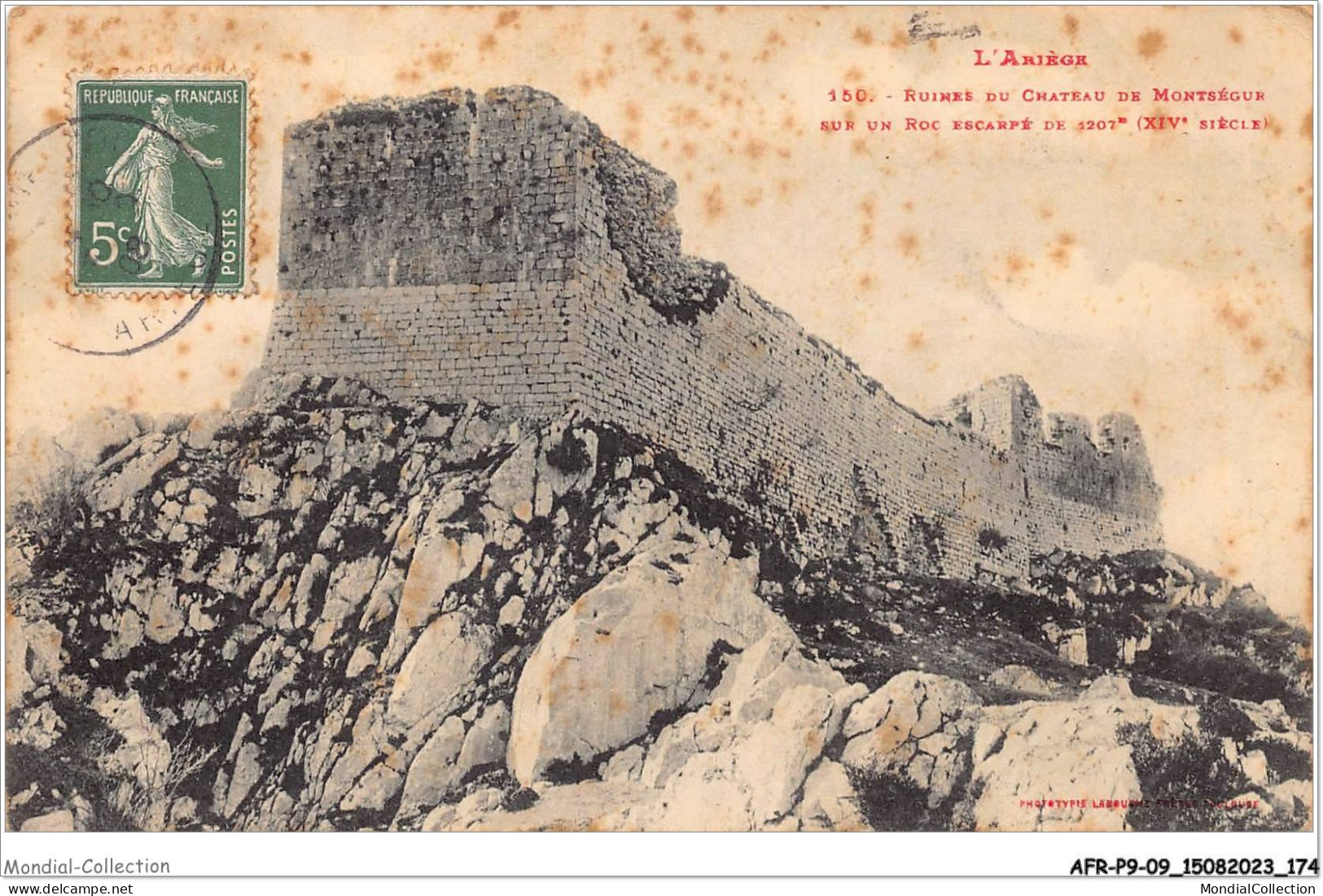 AFRP9-09-0856 - L'ariège - Ruines Du Château De MONTSEGUR - Sur Un Roc Escarpé De 1207 - Pamiers