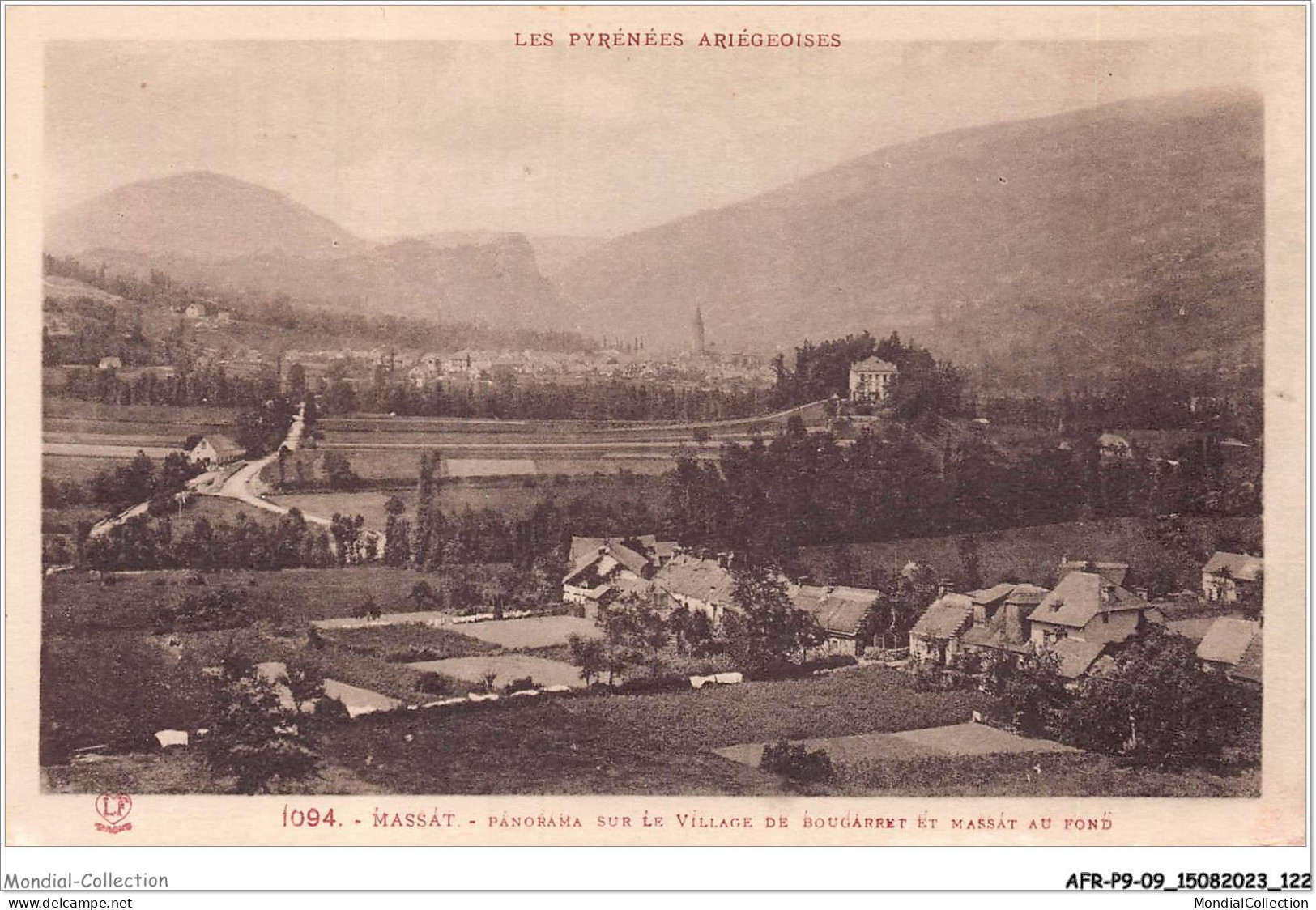 AFRP9-09-0830 - Les Pyrénées Ariègeoises - MASSAT - Panorama Sur Le Village De Bougarret Et Massat Au Fond - Saint Girons