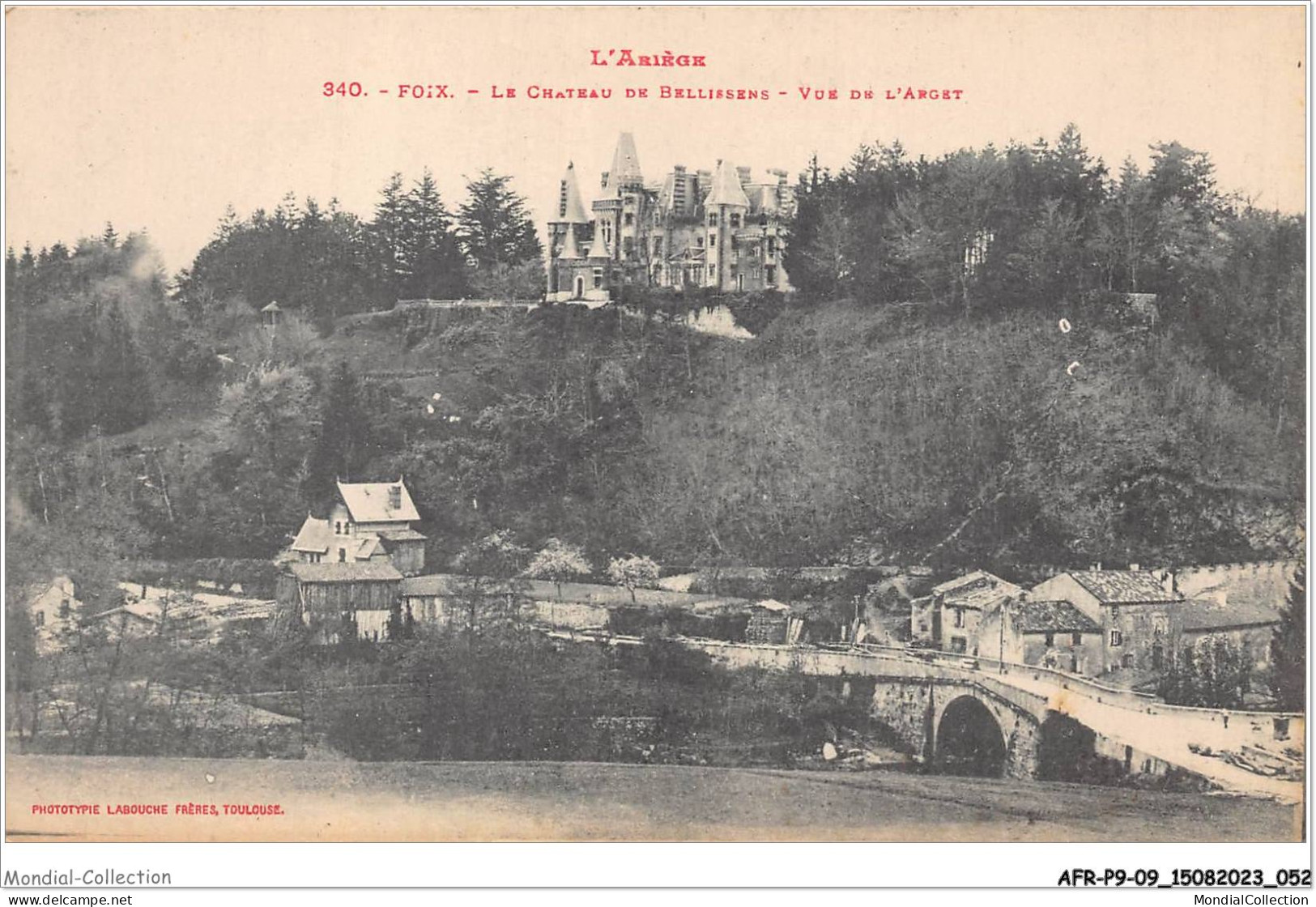 AFRP9-09-0795 - L'ariège - FOIX - Le Château De Bellissens - Vue De L'arget - Foix