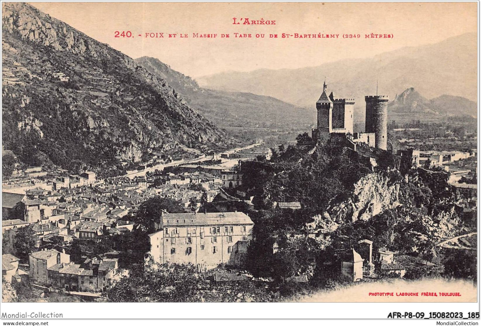 AFRP8-09-0745 - L'ariège - FOIX - Et Le Massif De Tabe Ou De St-barthélemy - Foix